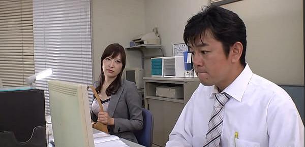 Japanese office lady, Noeru Mitsushima got cum in mouth, uncensored
